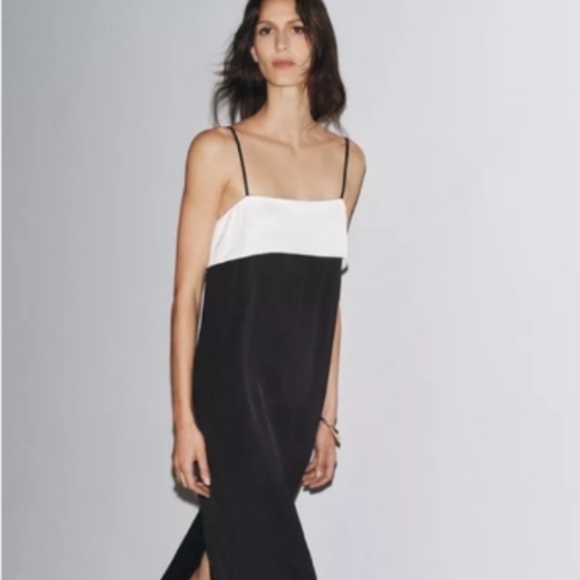 Zara ZW Collection Minimal Satin Dress - Picture 2 of 9